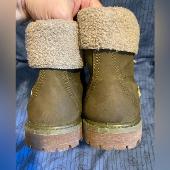 Timberland Jayne waterproof fold down lace up boot in olive green 8.5 - Picture 6 of 7